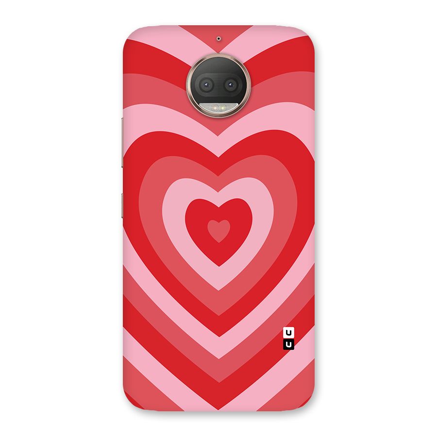 Red Retro Hearts Back Case for Moto G5s Plus
