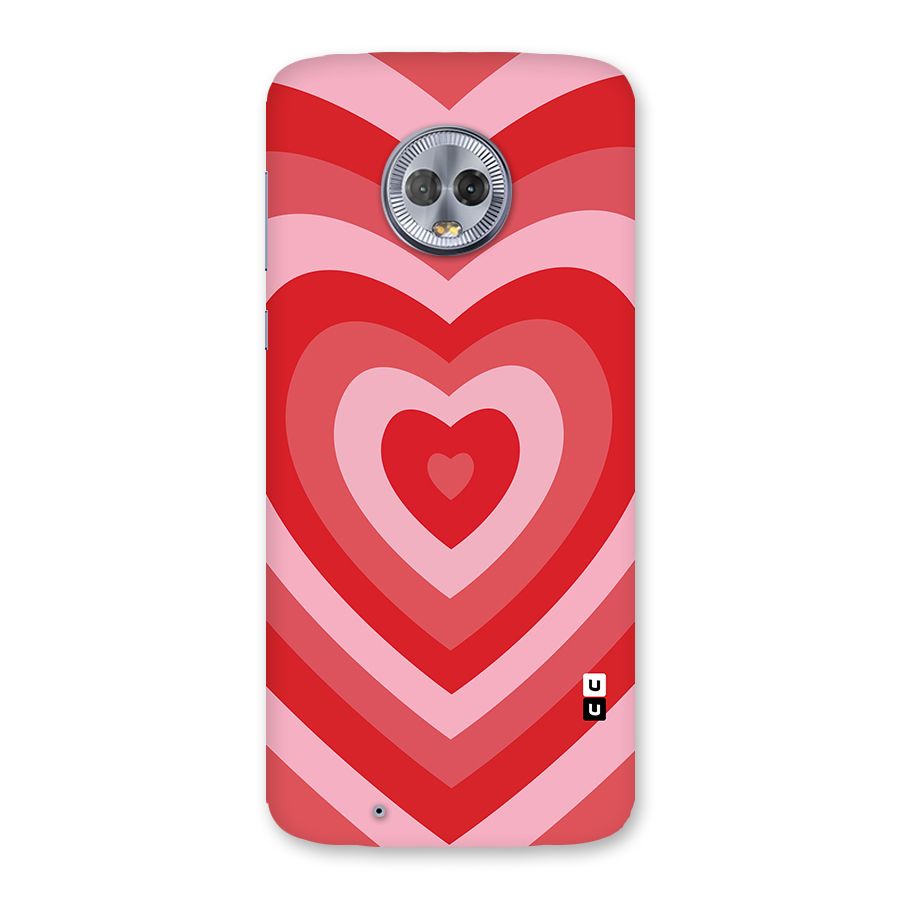 Red Retro Hearts Back Case for Moto G6