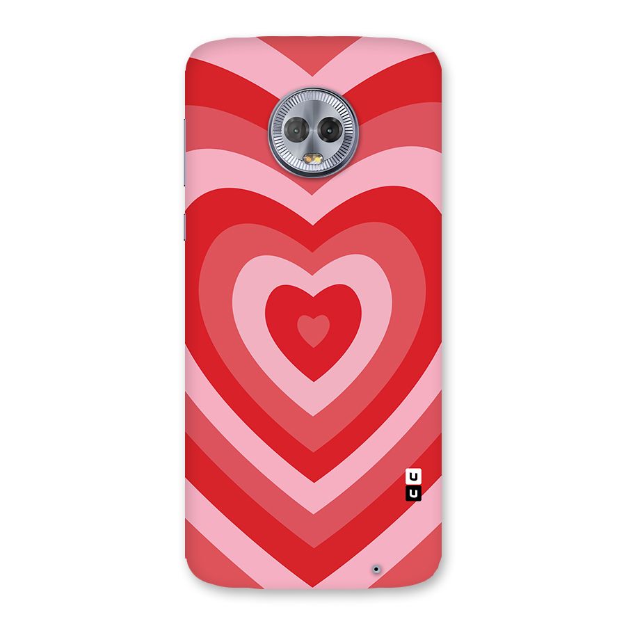 Red Retro Hearts Back Case for Moto G6 Plus