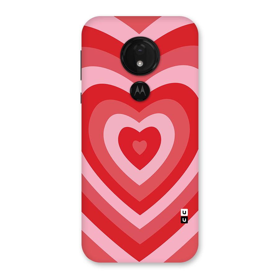 Red Retro Hearts Back Case for Moto G7 Power