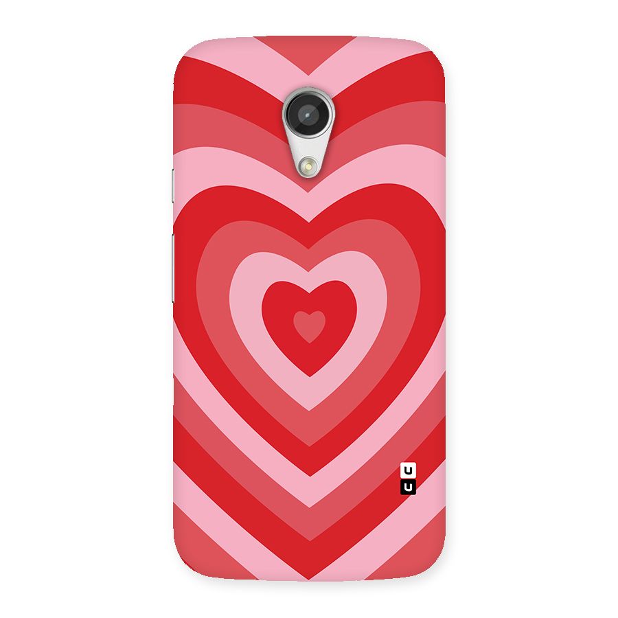Red Retro Hearts Back Case for Moto G 2nd Gen