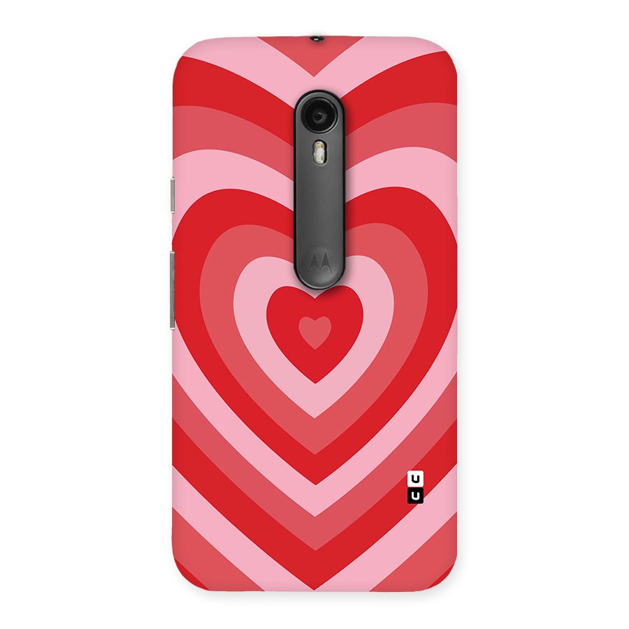 Red Retro Hearts Back Case for Moto G Turbo
