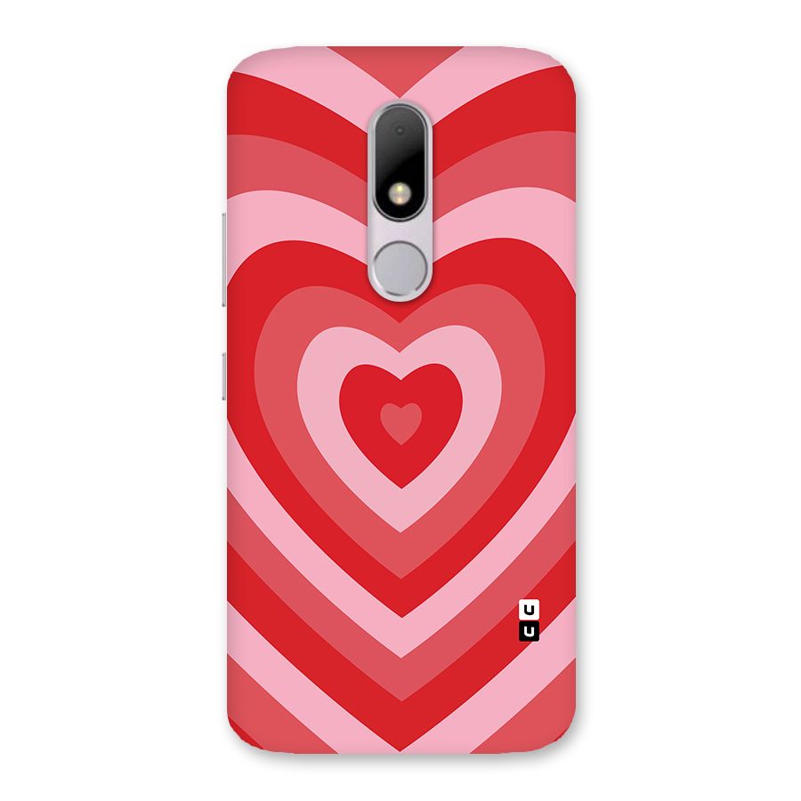 Red Retro Hearts Back Case for Moto M