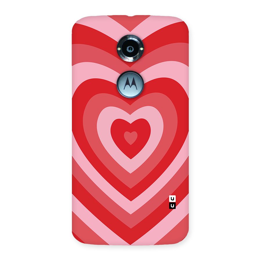Red Retro Hearts Back Case for Moto X 2nd Gen