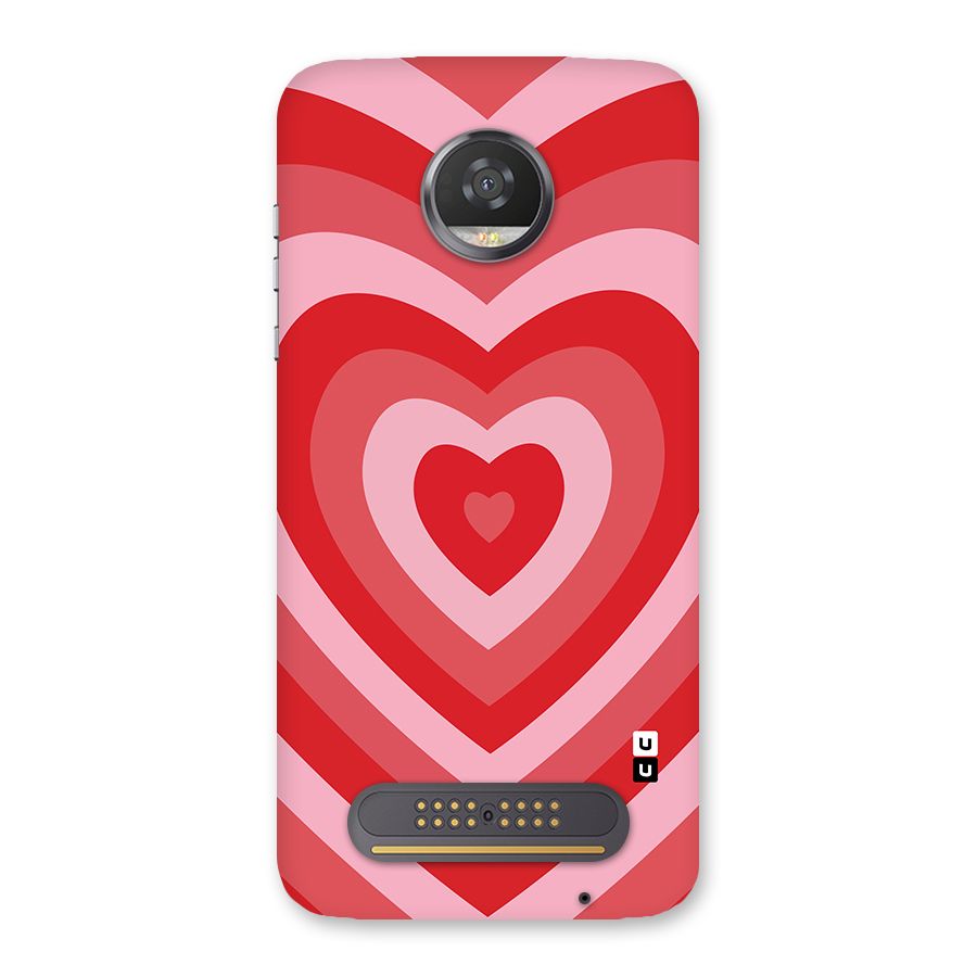 Red Retro Hearts Back Case for Moto Z2 Play