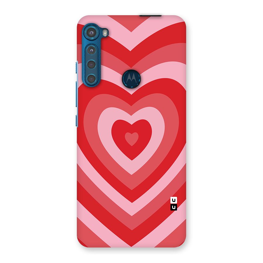 Red Retro Hearts Back Case for Motorola One Fusion Plus
