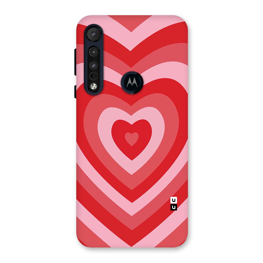 Red Retro Hearts Back Case for Motorola One Macro