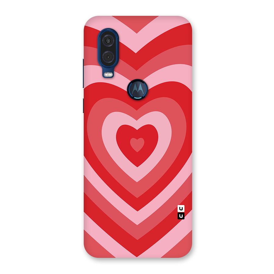 Red Retro Hearts Back Case for Motorola One Vision