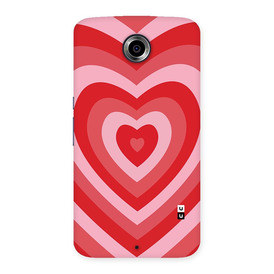 Red Retro Hearts Back Case for Nexsus 6
