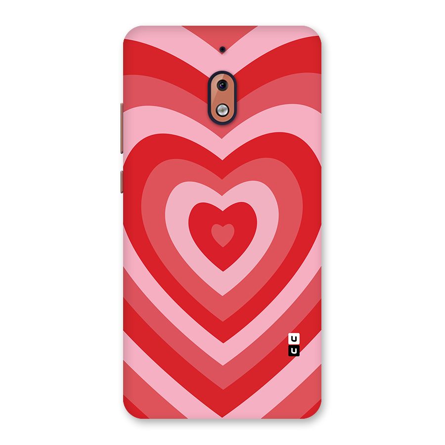 Red Retro Hearts Back Case for Nokia 2.1