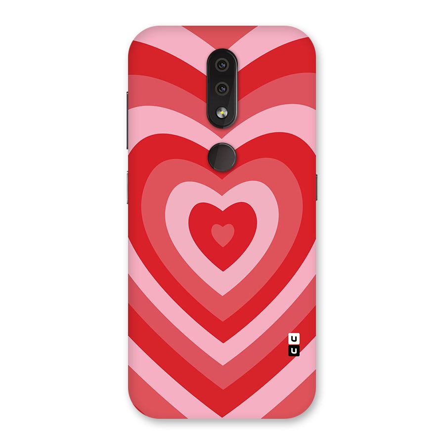Red Retro Hearts Back Case for Nokia 4.2