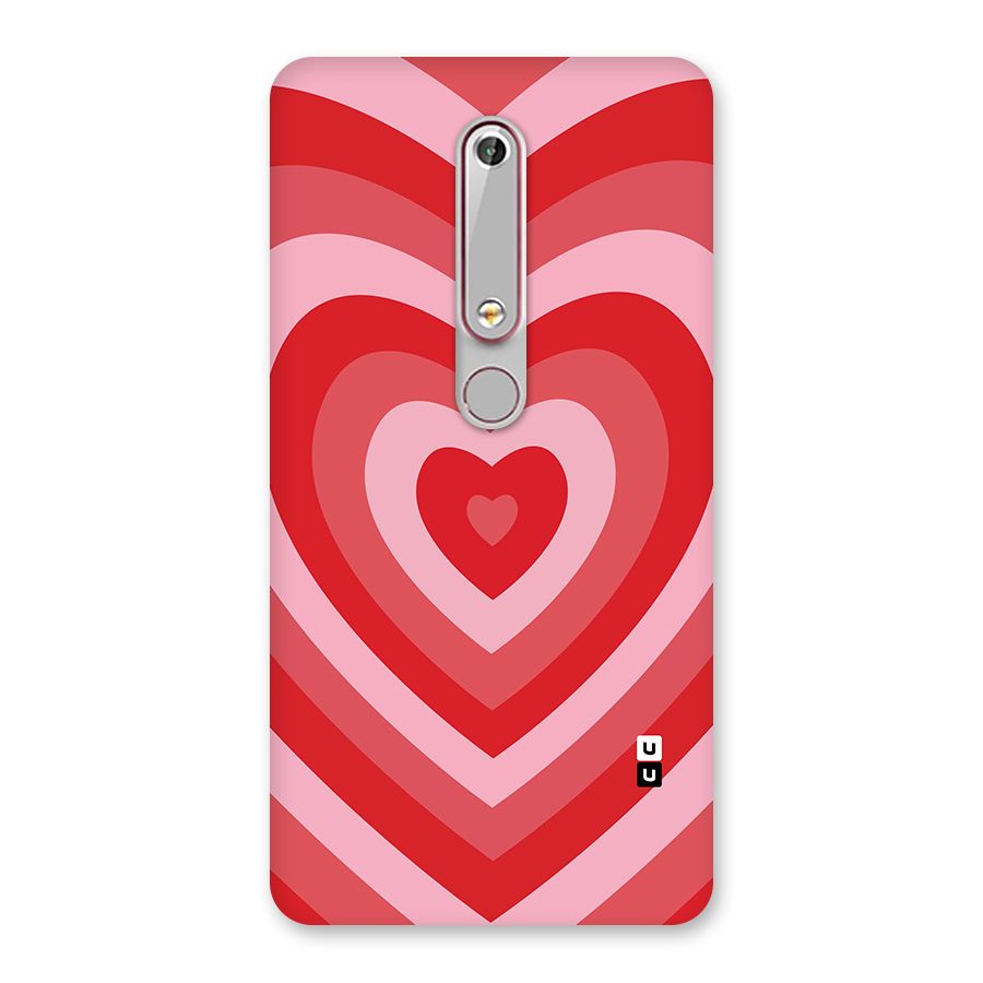 Red Retro Hearts Back Case for Nokia 6.1