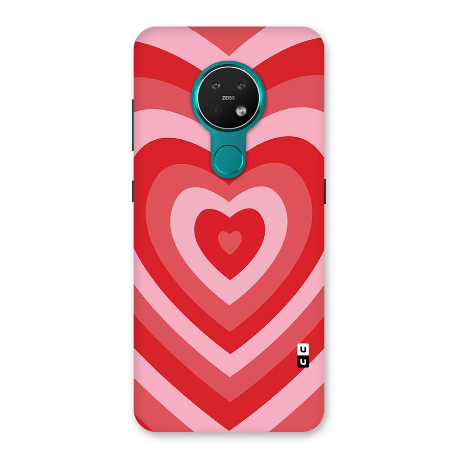 Red Retro Hearts Back Case for Nokia 7.2