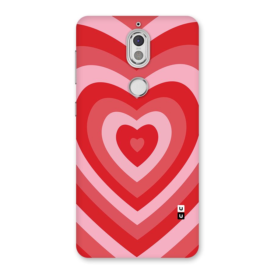 Red Retro Hearts Back Case for Nokia 7