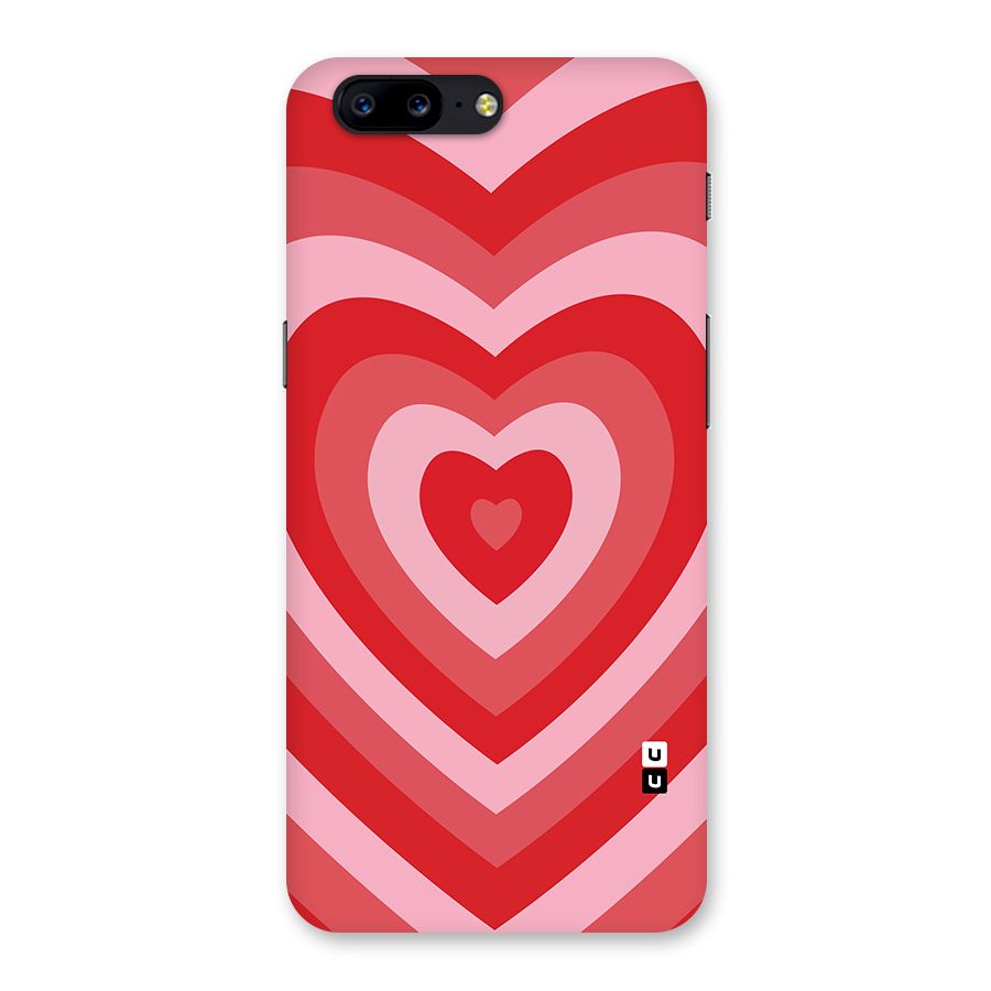 Red Retro Hearts Back Case for OnePlus 5