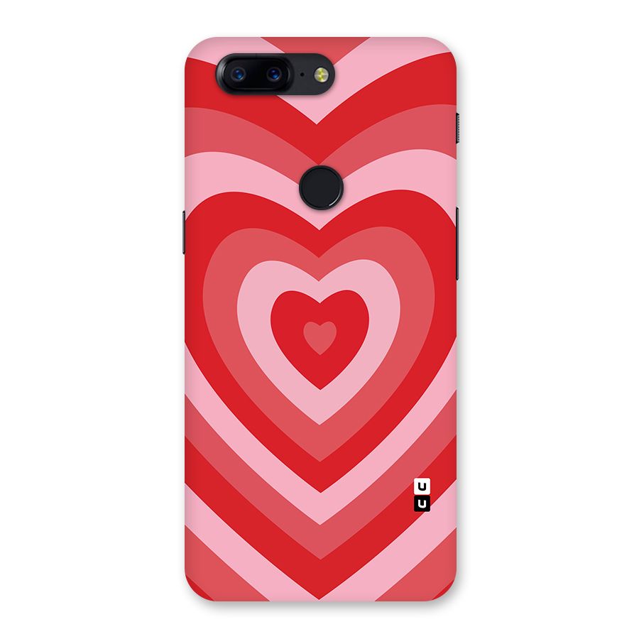 Red Retro Hearts Back Case for OnePlus 5T