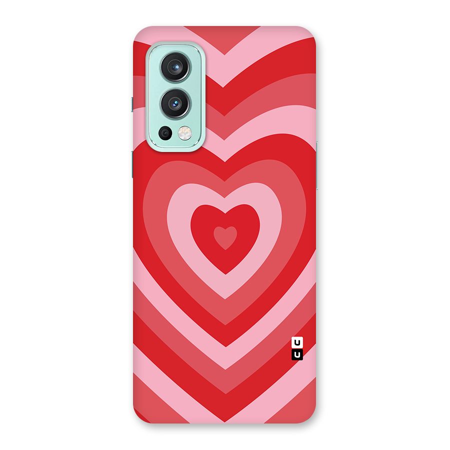 Red Retro Hearts Glass Back Case for OnePlus Nord 2 5G