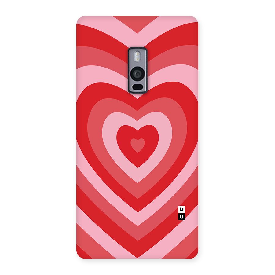 Red Retro Hearts Back Case for OnePlus Two