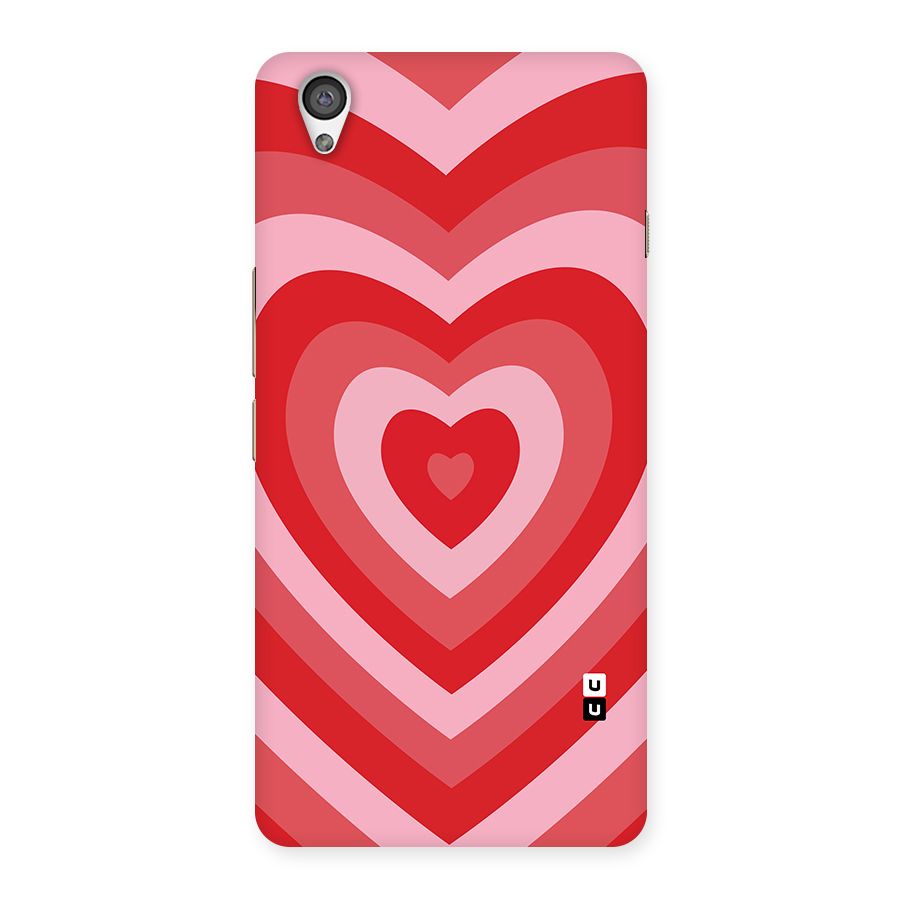 Red Retro Hearts Back Case for OnePlus X