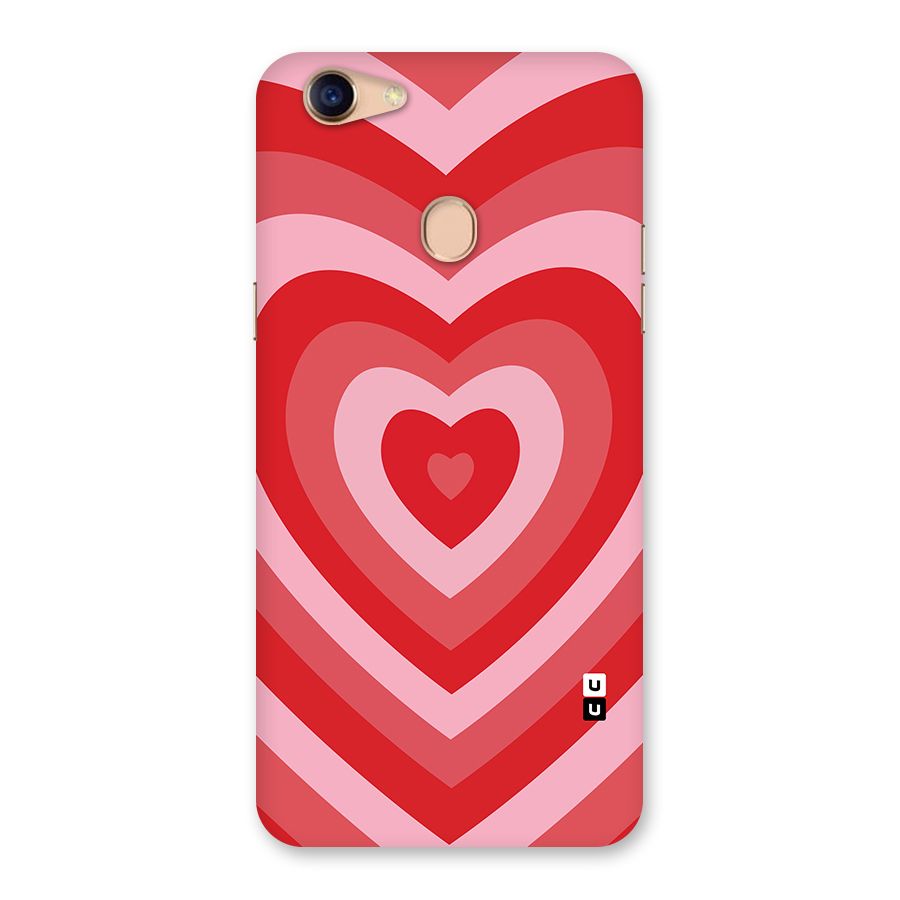 Red Retro Hearts Back Case for Oppo F5 Youth