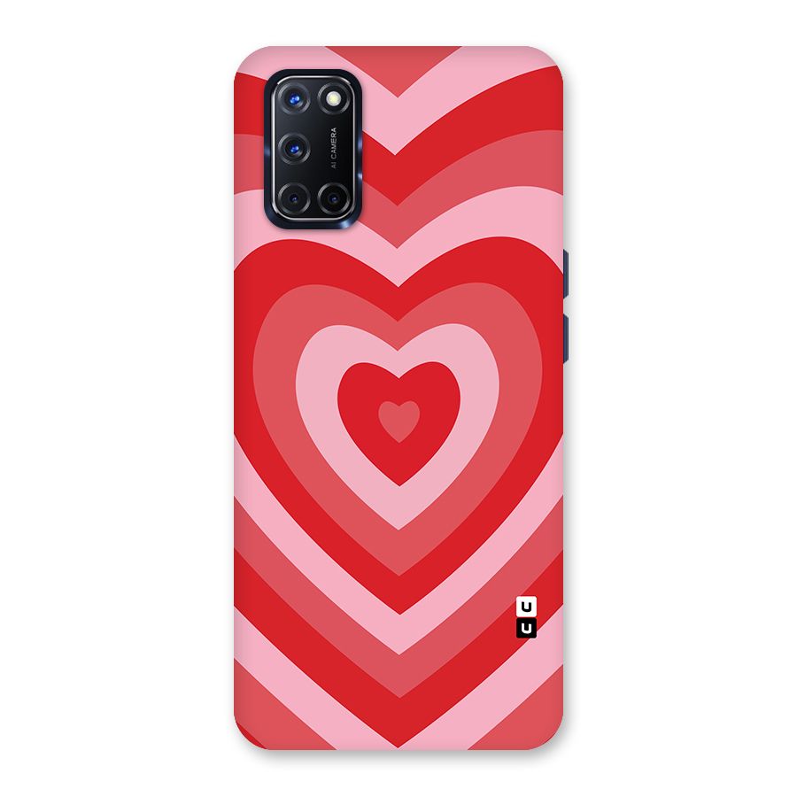 Red Retro Hearts Back Case for Oppo A52