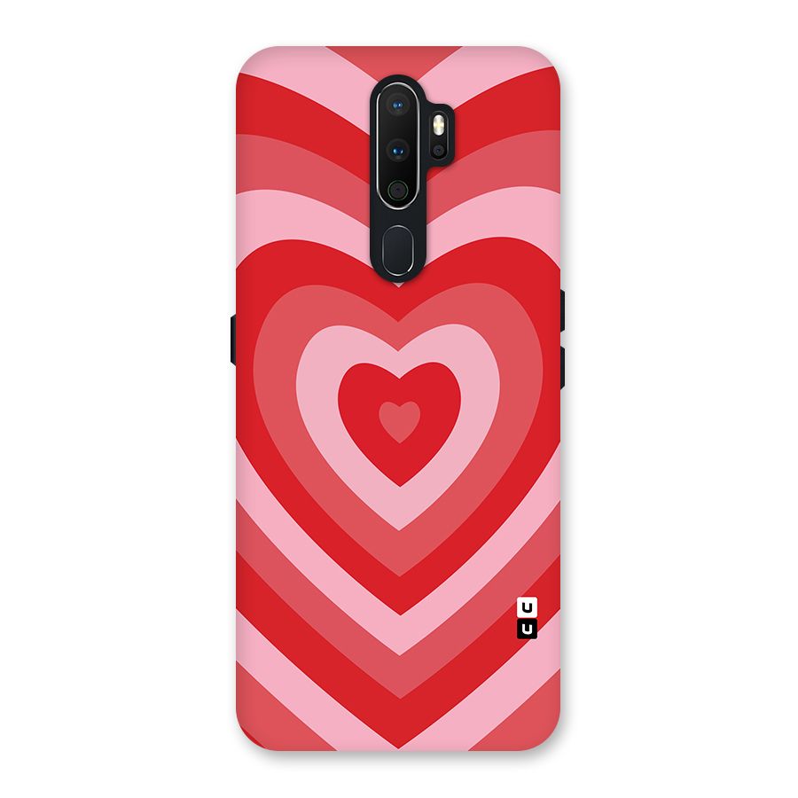 Red Retro Hearts Back Case for Oppo A5 (2020)