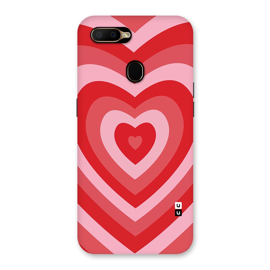 Red Retro Hearts Back Case for Oppo A5s