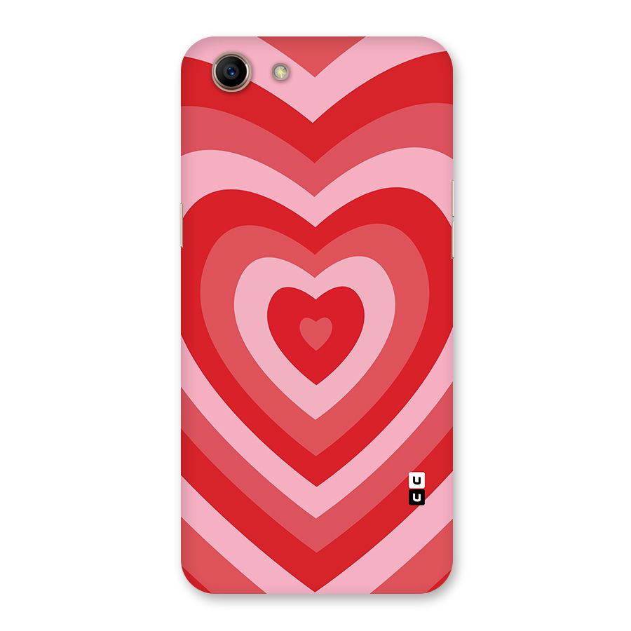 Red Retro Hearts Back Case for Oppo A83 (2018)