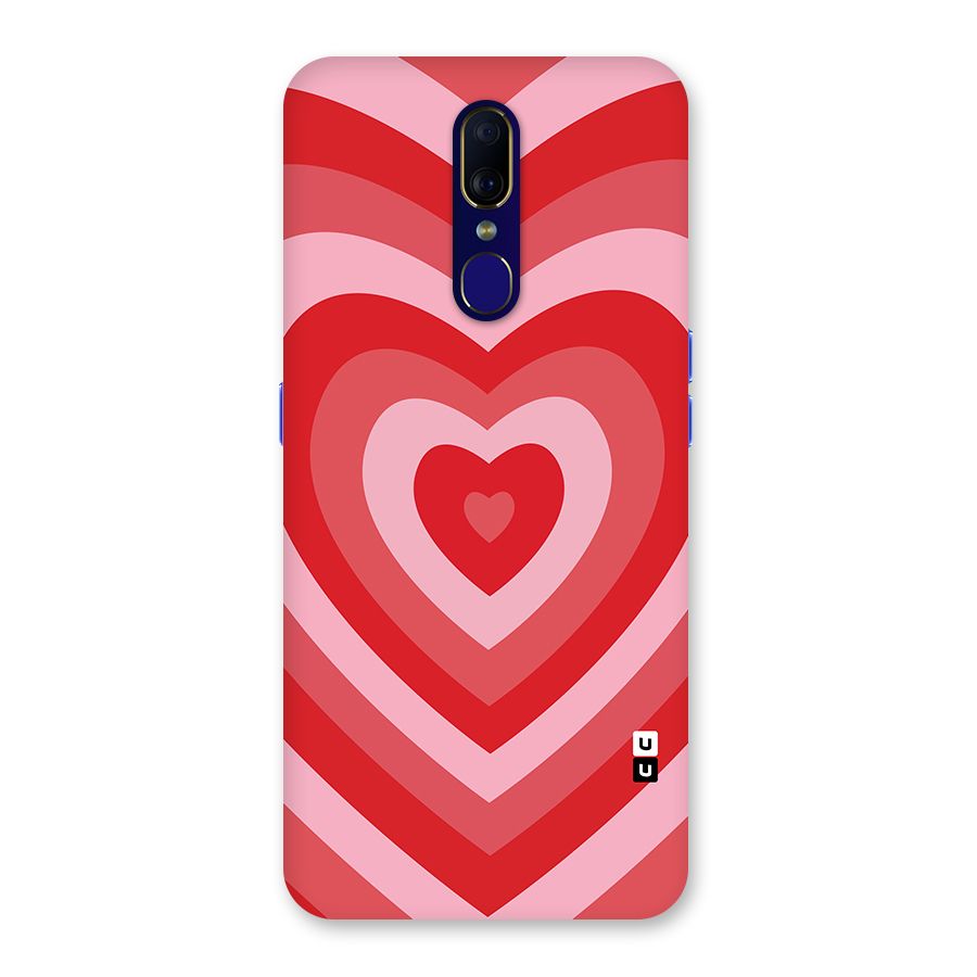 Red Retro Hearts Back Case for Oppo A9