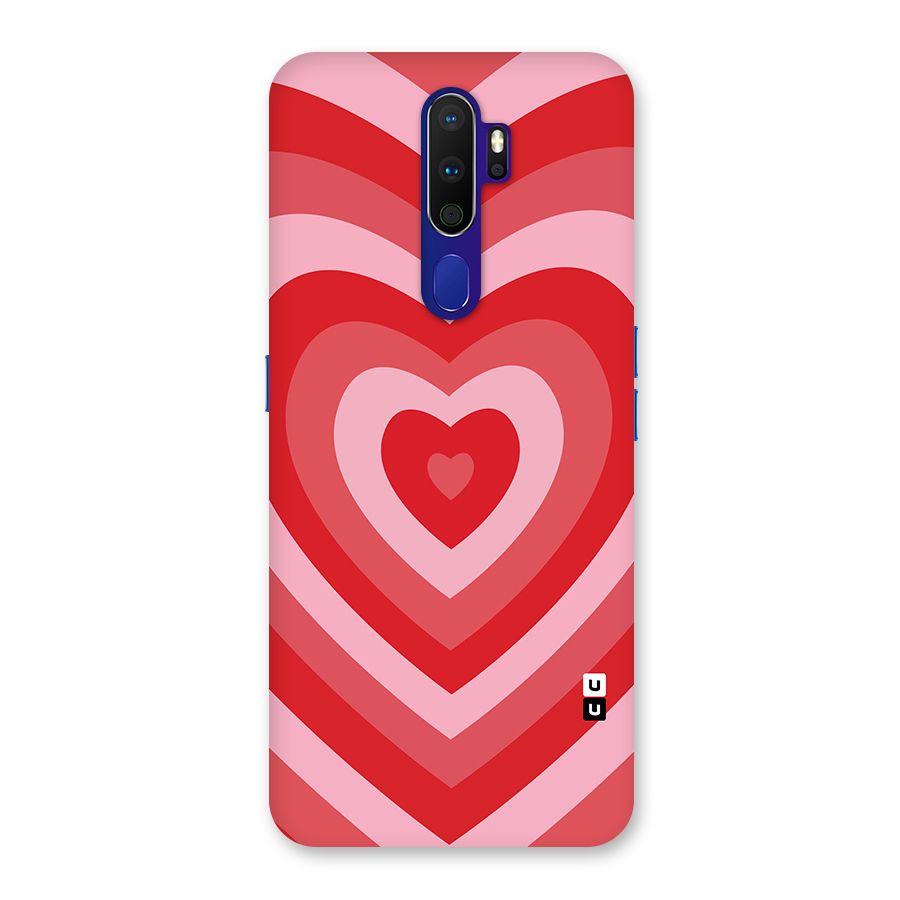 Red Retro Hearts Back Case for Oppo A9 (2020)