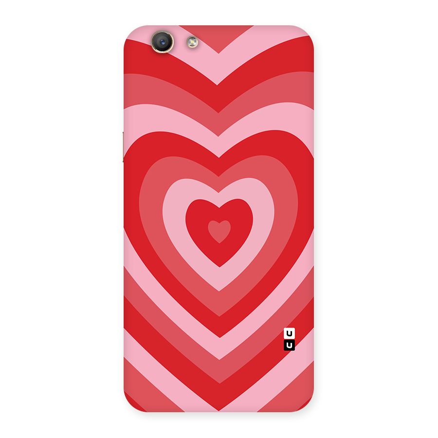 Red Retro Hearts Back Case for Oppo F1s