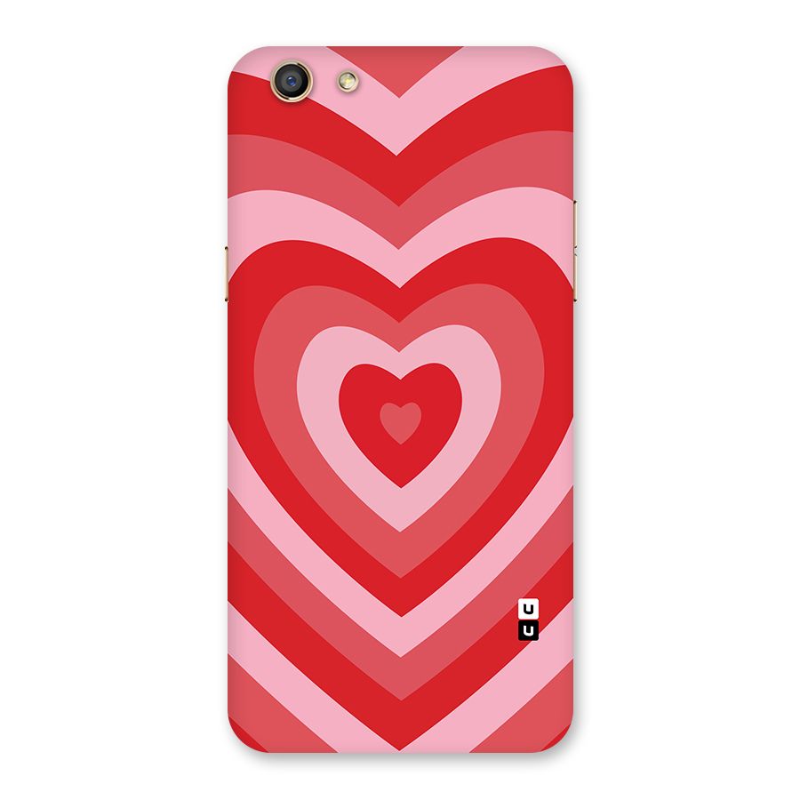 Red Retro Hearts Back Case for Oppo F3