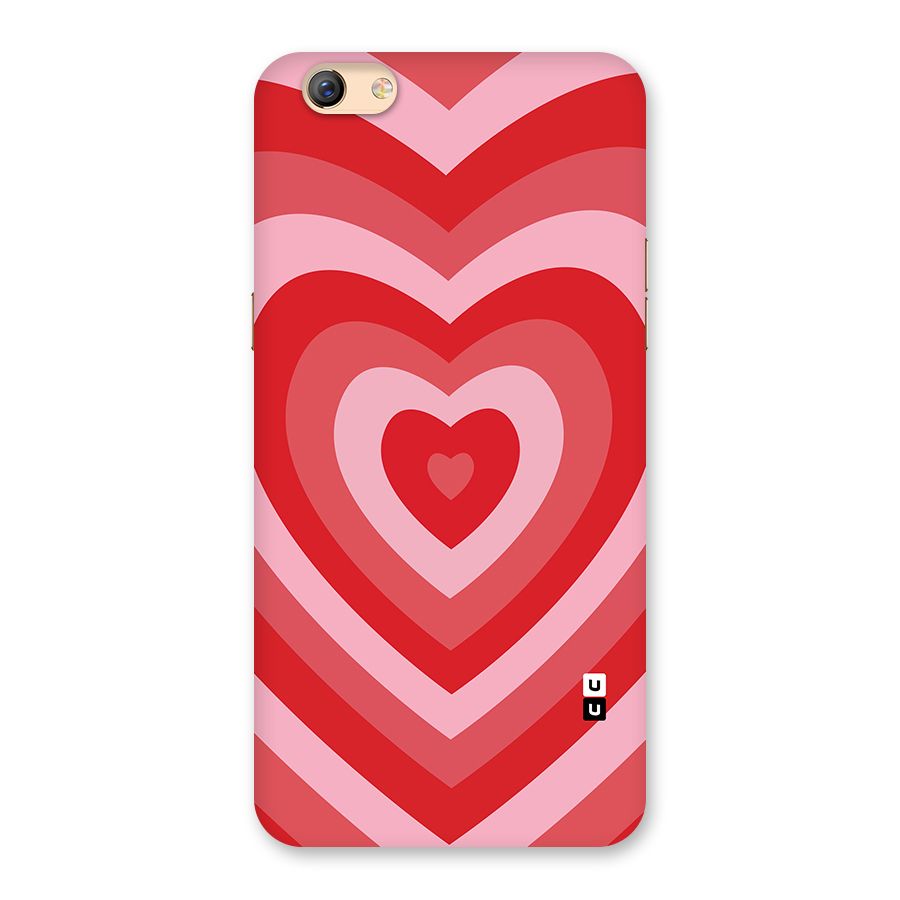 Red Retro Hearts Back Case for Oppo F3 Plus