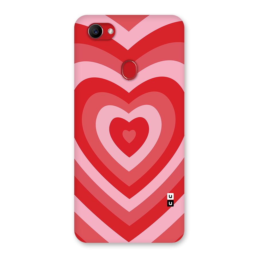 Red Retro Hearts Back Case for Oppo F7