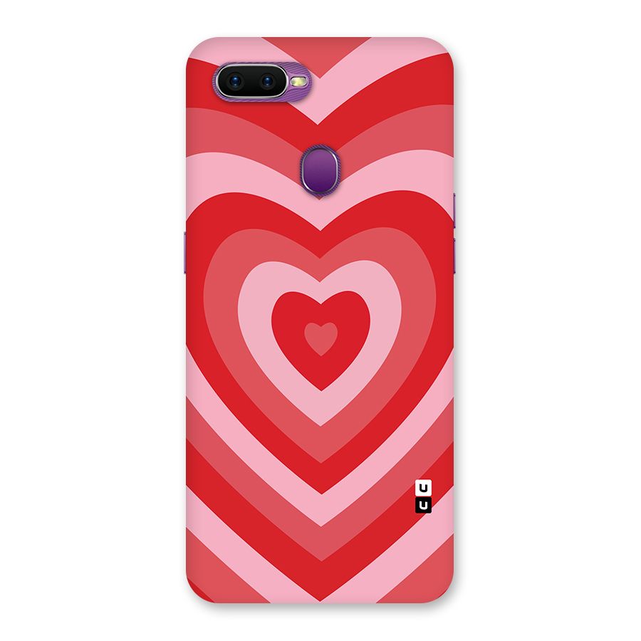 Red Retro Hearts Back Case for Oppo F9