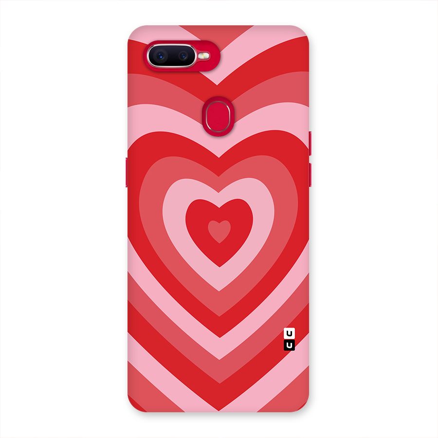 Red Retro Hearts Back Case for Oppo F9 Pro