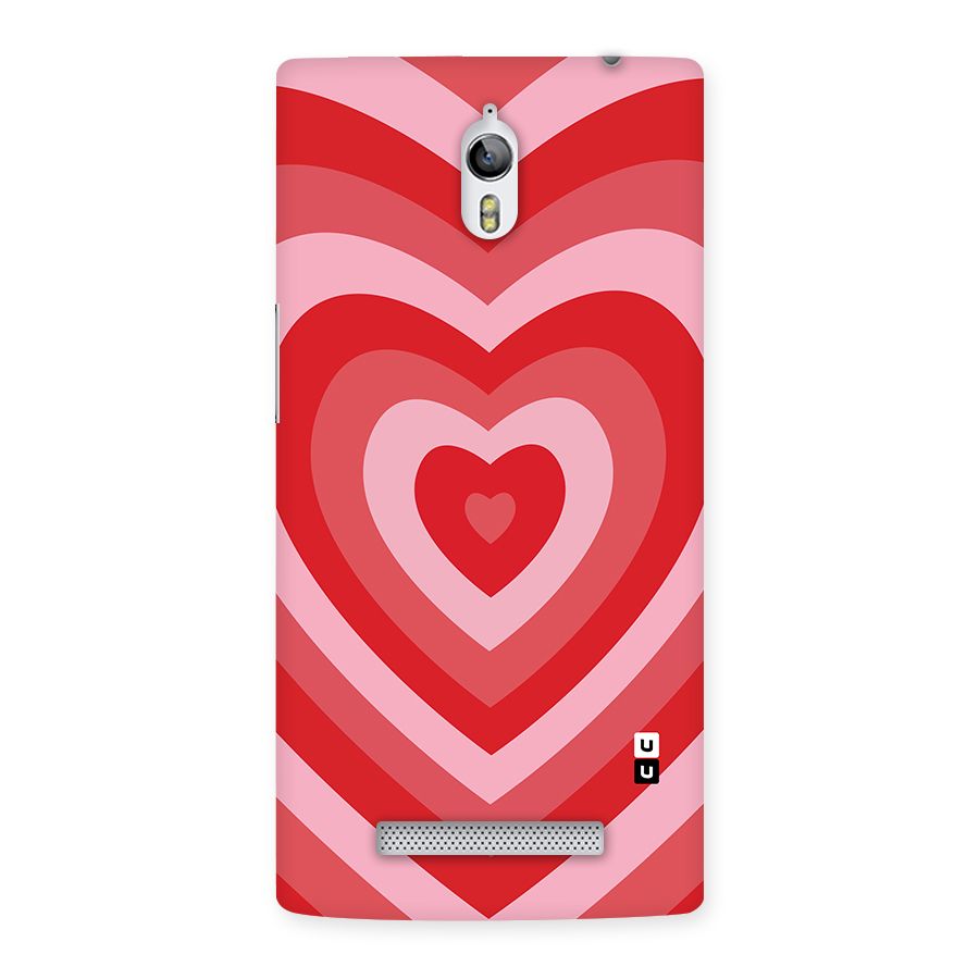 Red Retro Hearts Back Case for Oppo Find 7