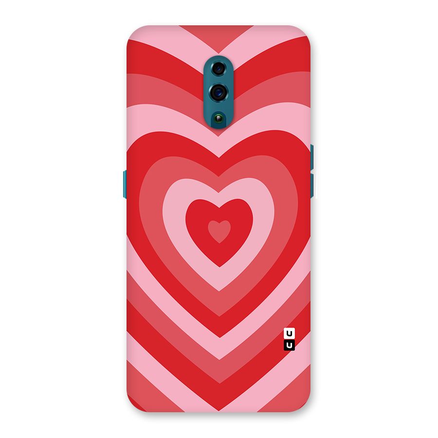 Red Retro Hearts Back Case for Oppo Reno