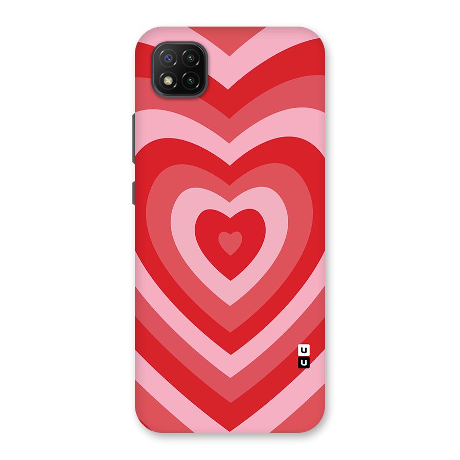 Red Retro Hearts Back Case for Poco C3