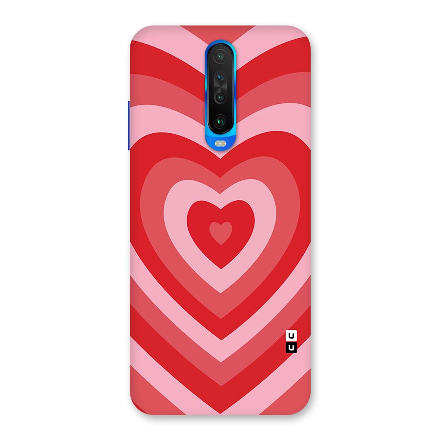 Red Retro Hearts Back Case for Poco X2