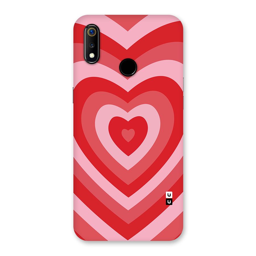 Red Retro Hearts Back Case for Realme 3