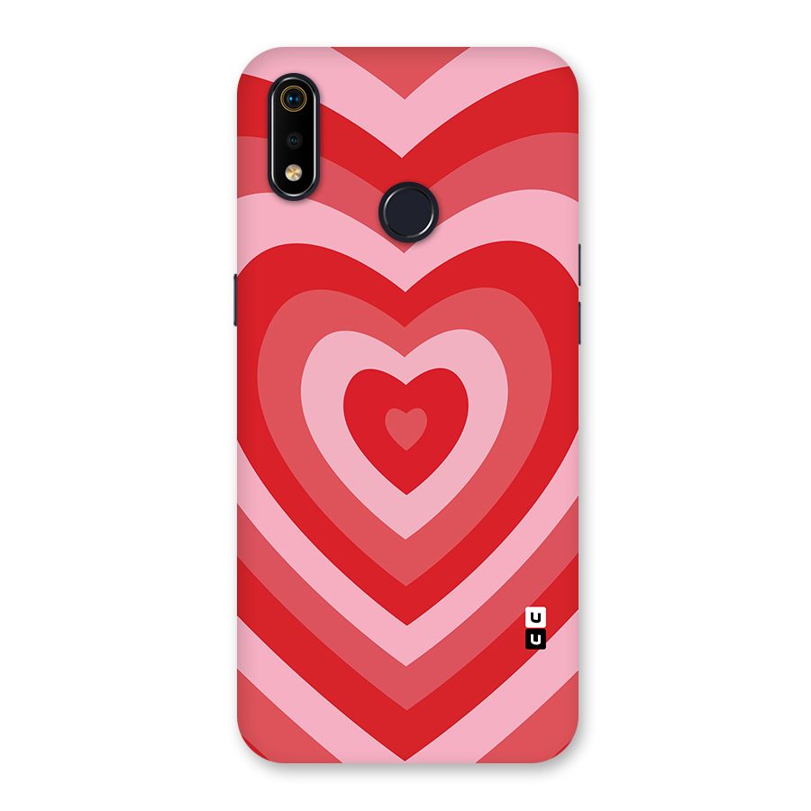 Red Retro Hearts Back Case for Realme 3i