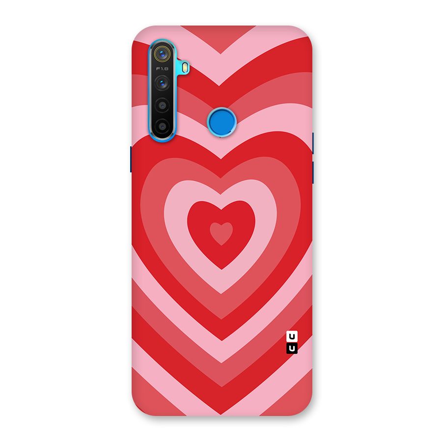 Red Retro Hearts Back Case for Realme 5s