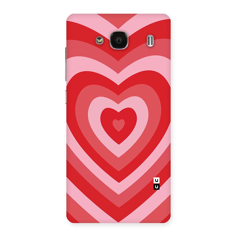 Red Retro Hearts Back Case for Redmi 2s
