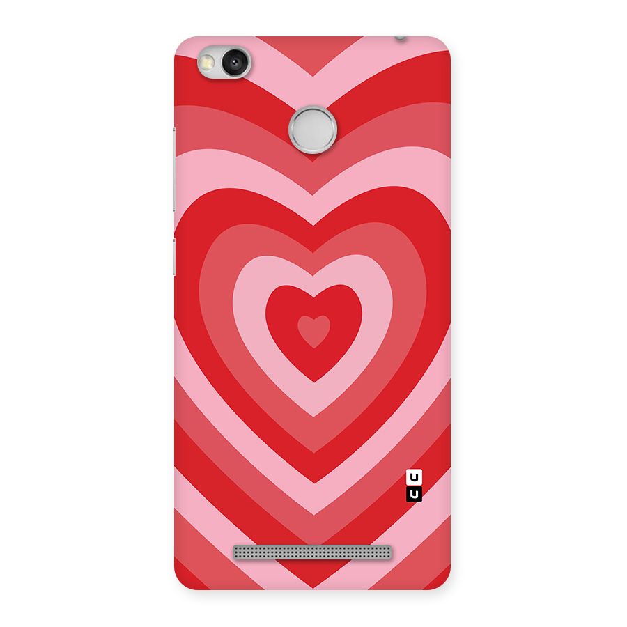 Red Retro Hearts Back Case for Redmi 3S Prime