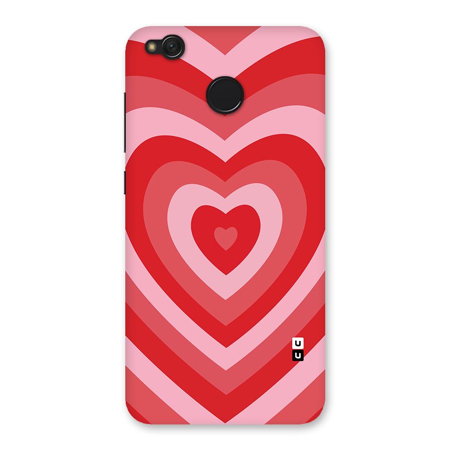Red Retro Hearts Back Case for Redmi 4
