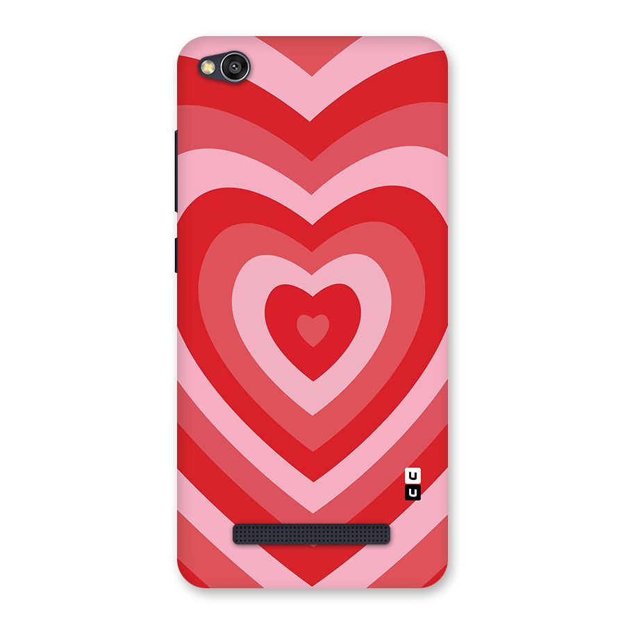 Red Retro Hearts Back Case for Redmi 4A