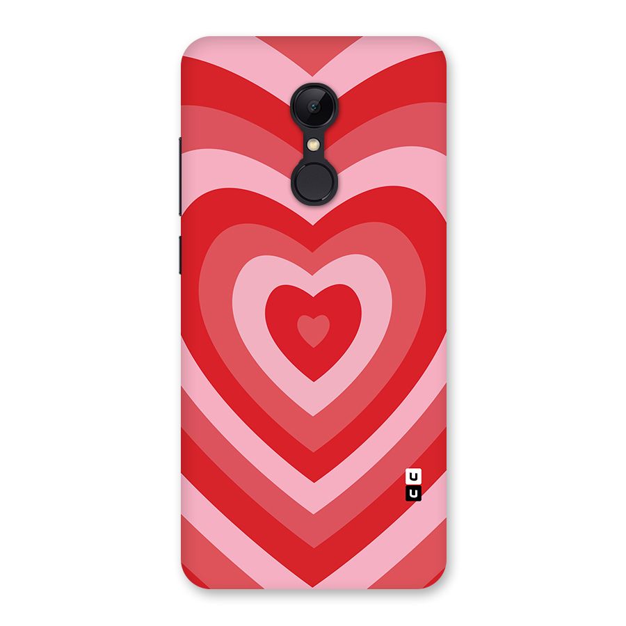 Red Retro Hearts Back Case for Redmi 5
