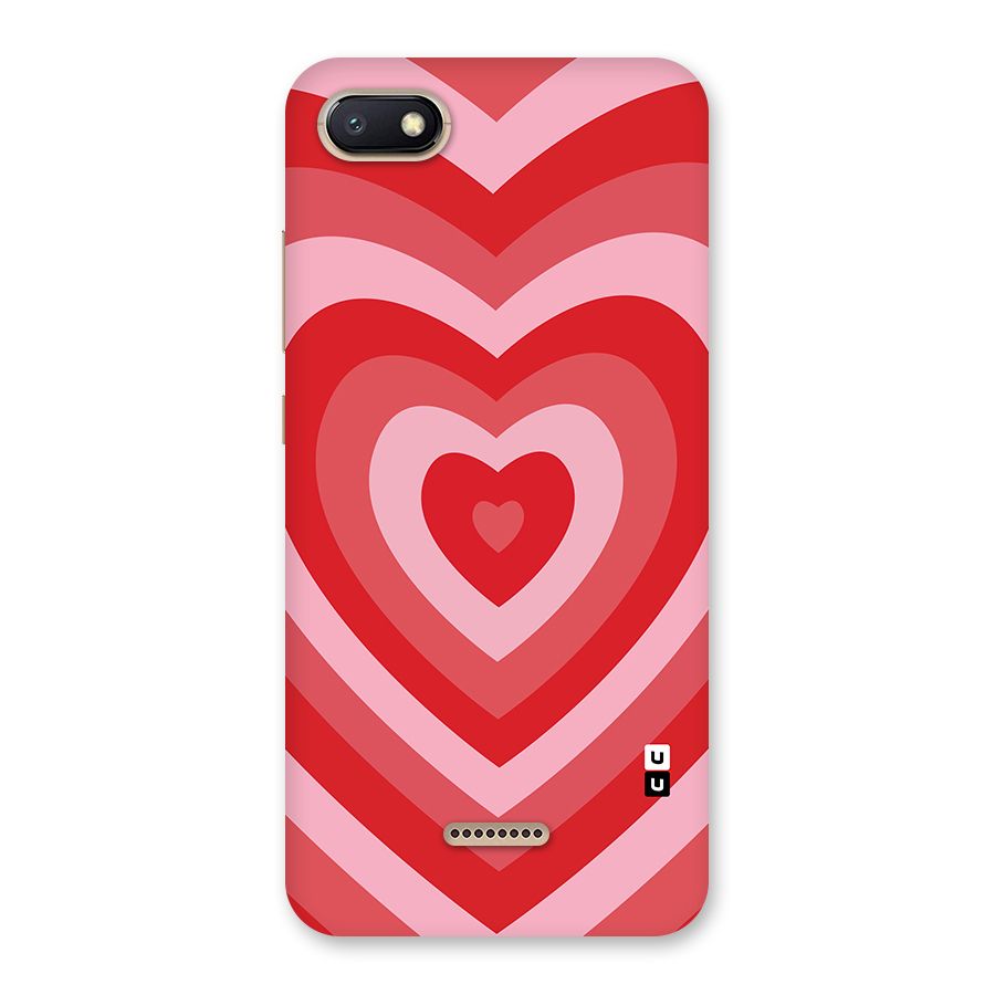 Red Retro Hearts Back Case for Redmi 6A