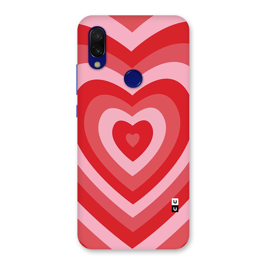 Red Retro Hearts Back Case for Redmi 7